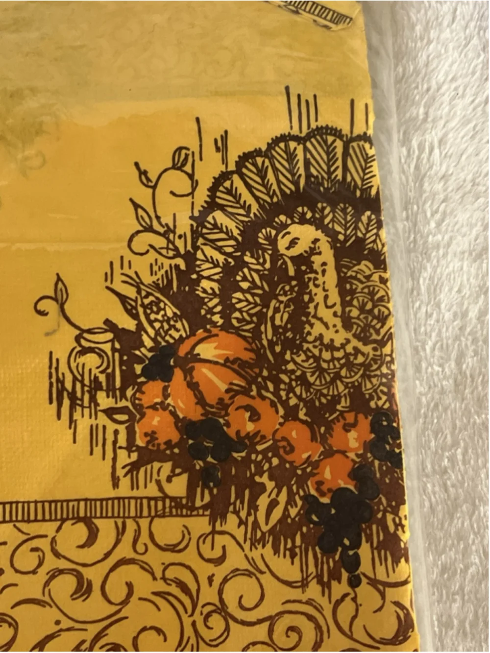 Vintage Thanksgiving Turkey Paper Table Cloth C. A. Reed USA 52